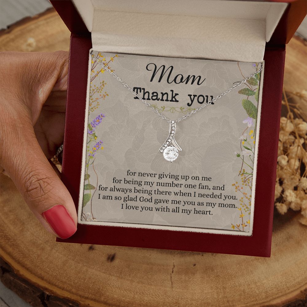 To My Mom Necklace, Thank you Mom Gift, Gift for Mom, Mother's Day Gift from Daughter, Mother Daughter gift, Gift from child, Gift for Mom, Mothers Day Necklace for Women Alluring Beauty Necklace