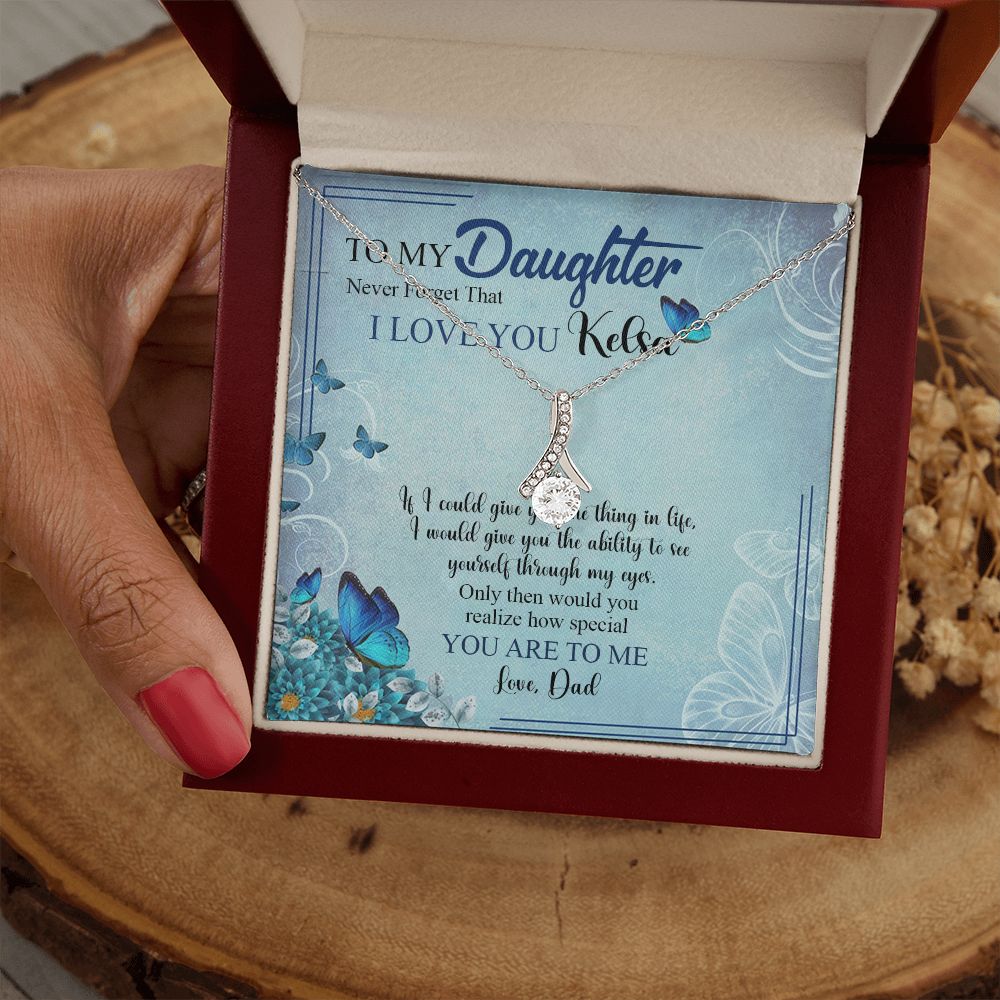 Mother Daughter Gift Ideas, To My Daughter Gift Necklace from Mom, Jewelry Pendant Present for Daughter, Birthday Christmas Gift Graduation Gifts for Daughters, Mother and Daughter Necklace 21 Alluring Beauty Necklace