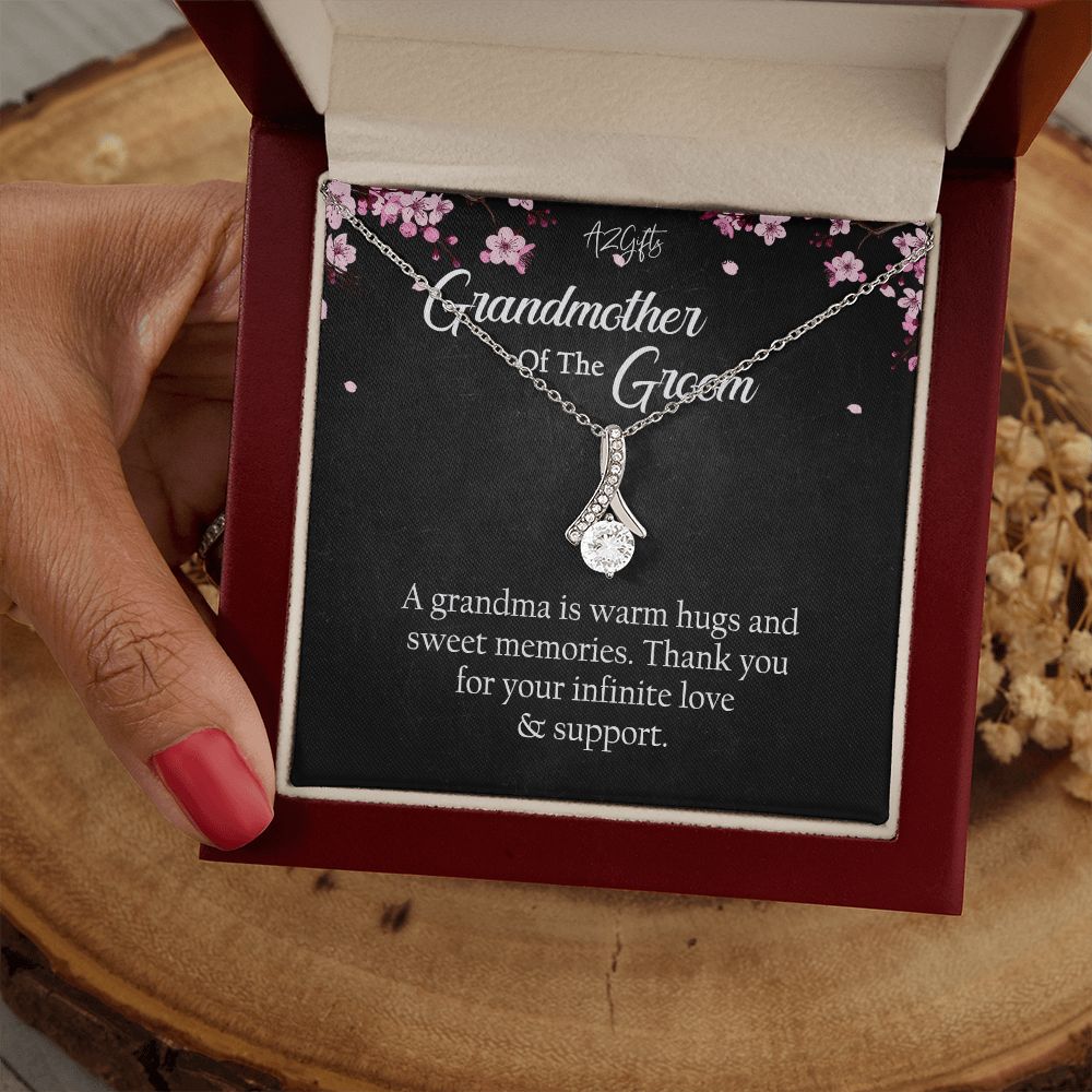 To My Grandmother Necklace, Gift for Grandmother Necklace, Mothers Day Gift For Grandma Nana, Grandma Jewelry From Grandchildren GrandKids , Jewelry Box Gift For Grandma Grandmother Alluring Beauty Necklace