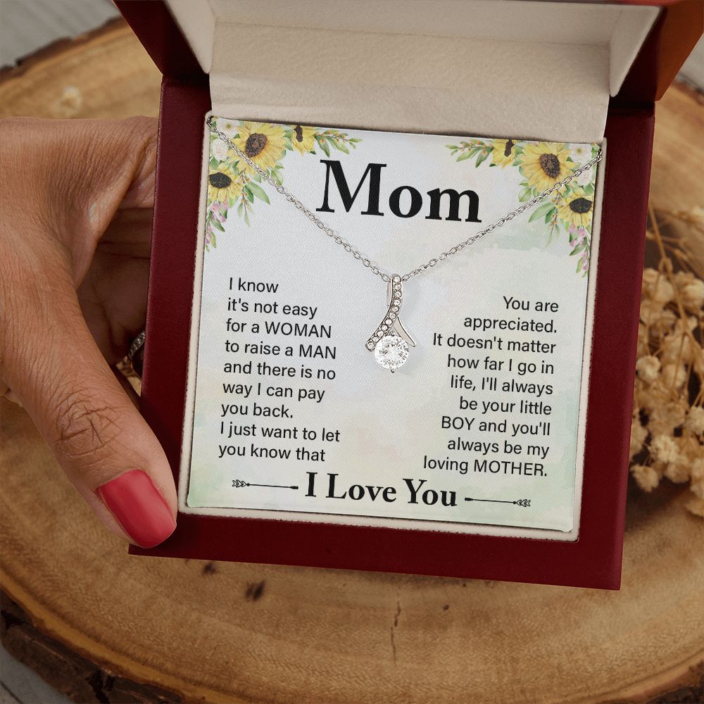 To My Mom Necklace, Gift For Mom, Mother's Day Gift from Daughter, Mom Jewelry Gift for Mothers Day, Birthday Gift for Mother, Moms Gift from Daughter Son, Necklace for Mom Mother 20 Alluring Beauty Necklace