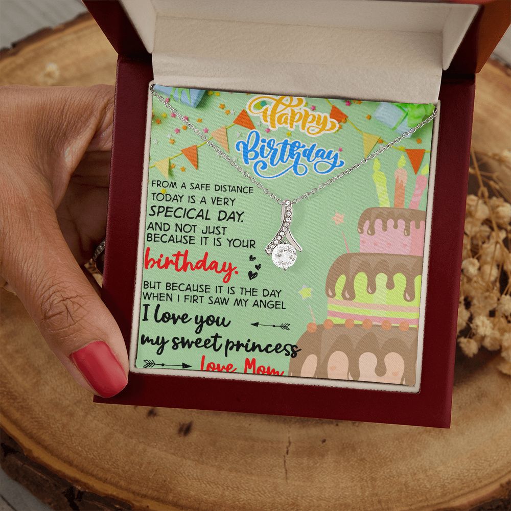 Mother Daughter Gift Ideas, To My Daughter Gift Necklace from Mom, Jewelry Pendant Present for Daughter, Birthday Christmas Gift Graduation Gifts for Daughters, Mother and Daughter Necklace 31 Alluring Beauty Necklace