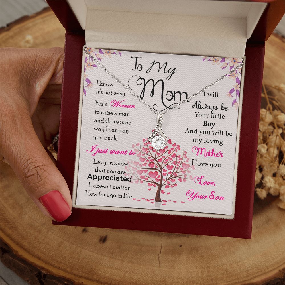 To My Mom Necklace Pendant Gift From Son I Know It's Not Easy For A Woman Necklace For To Mom Happy Mothers Day Mother In Law Gift On Birthday Anniversary Gift 30821 Alluring Beauty Necklace