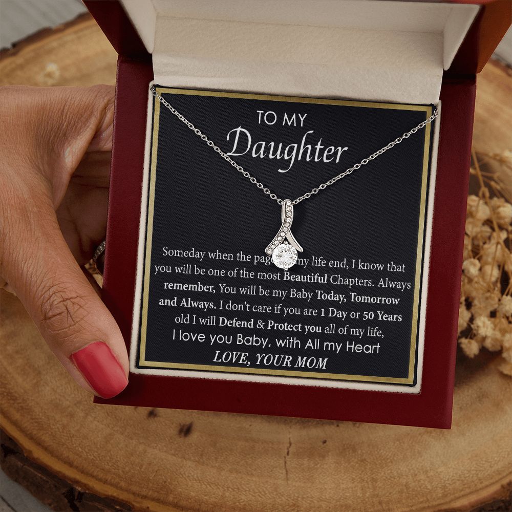 Mother Daughter Gift Ideas, To My Daughter Gift Necklace from Mom, Jewelry Pendant Present for Daughter, Birthday Christmas Gift Graduation Gifts for Daughters, Mother and Daughter Necklace 2136 Alluring Beauty Necklace