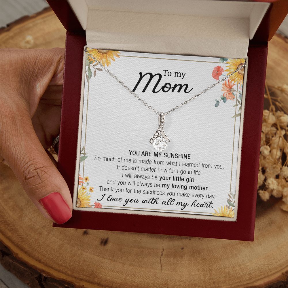 Mom Necklace Gifts for Mom from Daughter to Mom Gifts for Mothers Day from Daughter, To My Mom Necklace from Daughter to Mom Birthday Gifts Necklace with Message Card and Gift Box13 Alluring Beauty Necklace