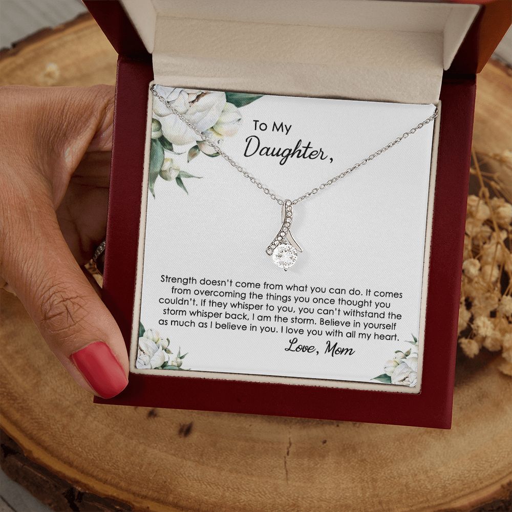 Mother Daughter Gift Ideas, To My Daughter Gift Necklace from Mom, Jewelry Pendant Present for Daughter, Birthday Christmas Gift Graduation Gifts for Daughters, Mother and Daughter Necklace 2140 Alluring Beauty Necklace