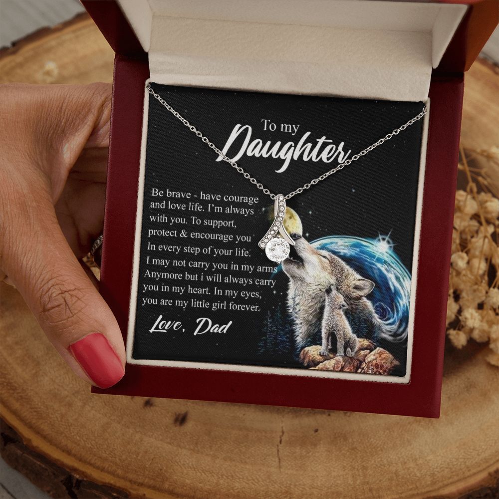 Mother Daughter Gift Ideas, To My Daughter Gift Necklace from Mom, Jewelry Pendant Present for Daughter, Birthday Christmas Gift Graduation Gifts for Daughters, Mother and Daughter Necklace 26 Alluring Beauty Necklace