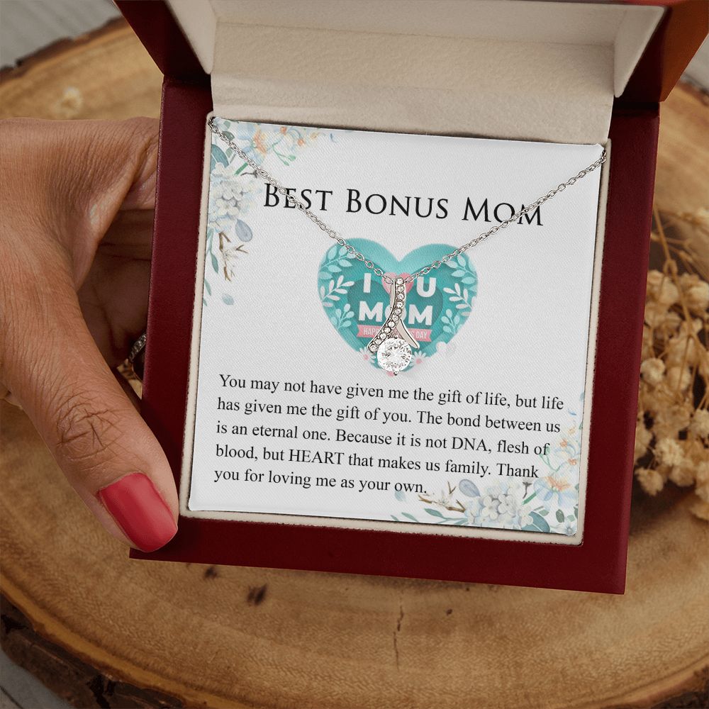 Mother Daughter Necklace as Daughter Gift from Mom, Mom Necklace as Christmas Gift for Mom from Son, Birthday Gift for Mother in Law Necklace, Bonus Mom Gifts for Step Mom Necklace Alluring Beauty Necklace
