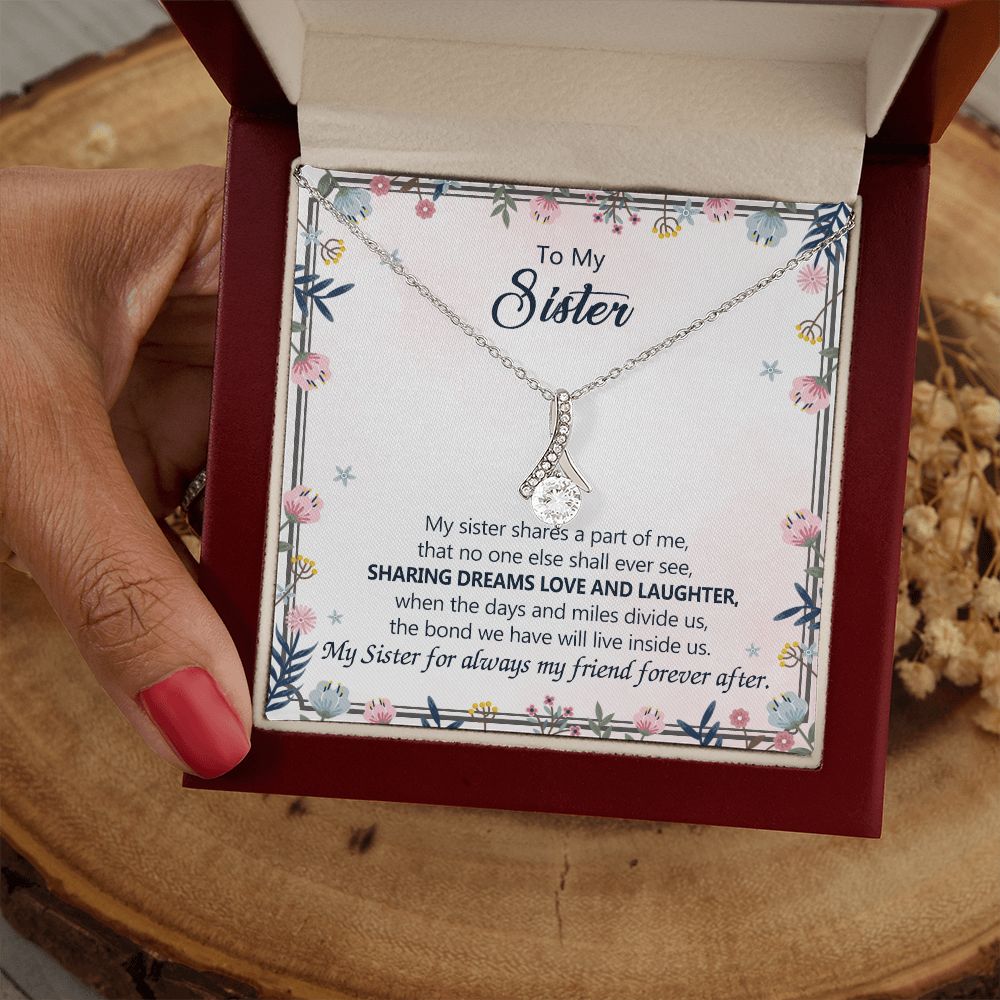 To My Sister Necklace Pendant Inspirational Jewelry For Women Teen Girl Family and Friendship Gifts Sisters Gifts Idea Sister Jewelry Necklace for Sisters Gift for Sister 301 Alluring Beauty Necklace