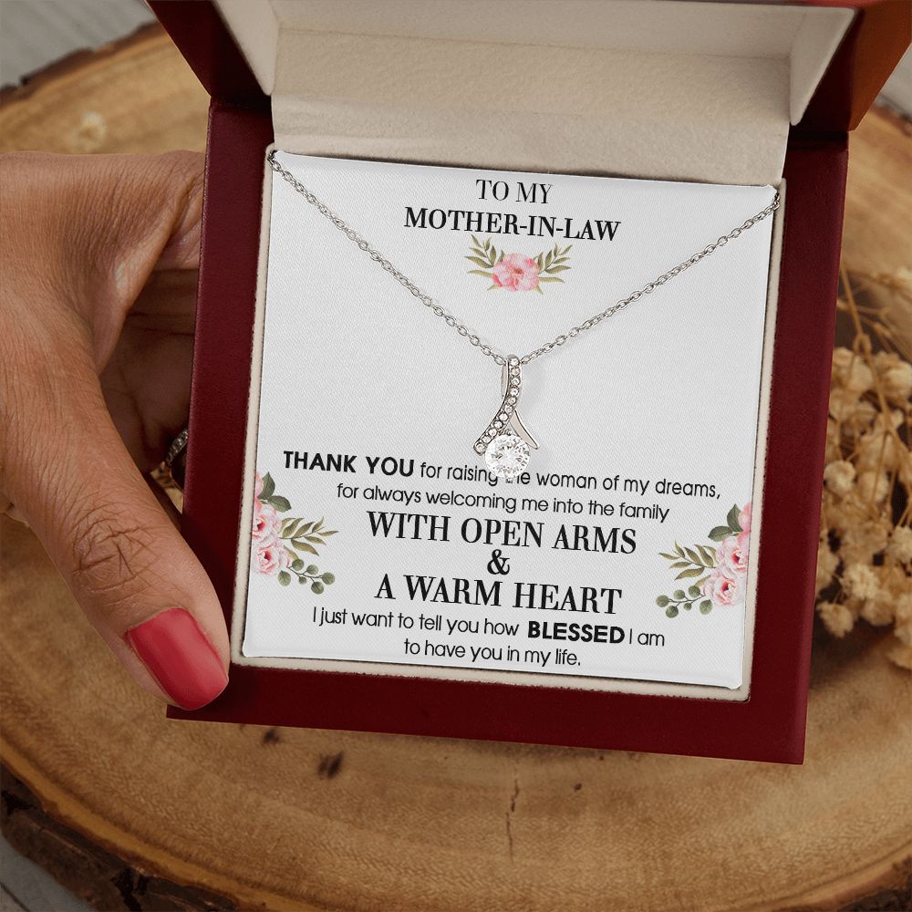 To My Mother-In-Law From Son-In-Law Thank You For Raising Alluring Beauty Necklace