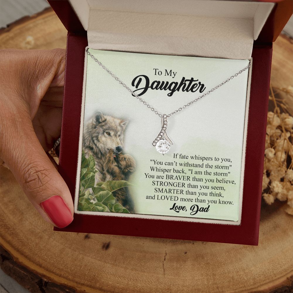 Mother Daughter Gift Ideas, To My Daughter Gift Necklace from Mom, Jewelry Pendant Present for Daughter, Birthday Christmas Gift Graduation Gifts for Daughters, Mother and Daughter Necklace 27 Alluring Beauty Necklace