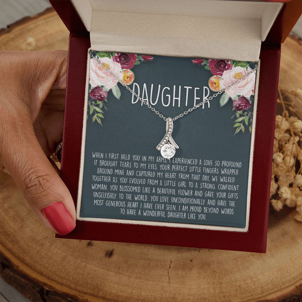 Daughter Necklace Gift for Daughter, Daughter Jewelry, Mother Daughter Alluring Beauty Necklace