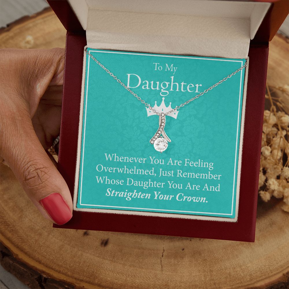 Jewelry Pendant Present for Daughter, To My Daughter Gift Necklace from Mom, Mother Daughter Gift Ideas, Birthday Christmas Gift Graduation Gifts for Daughters, Mother and Daughter Necklace 15 Alluring Beauty Necklace