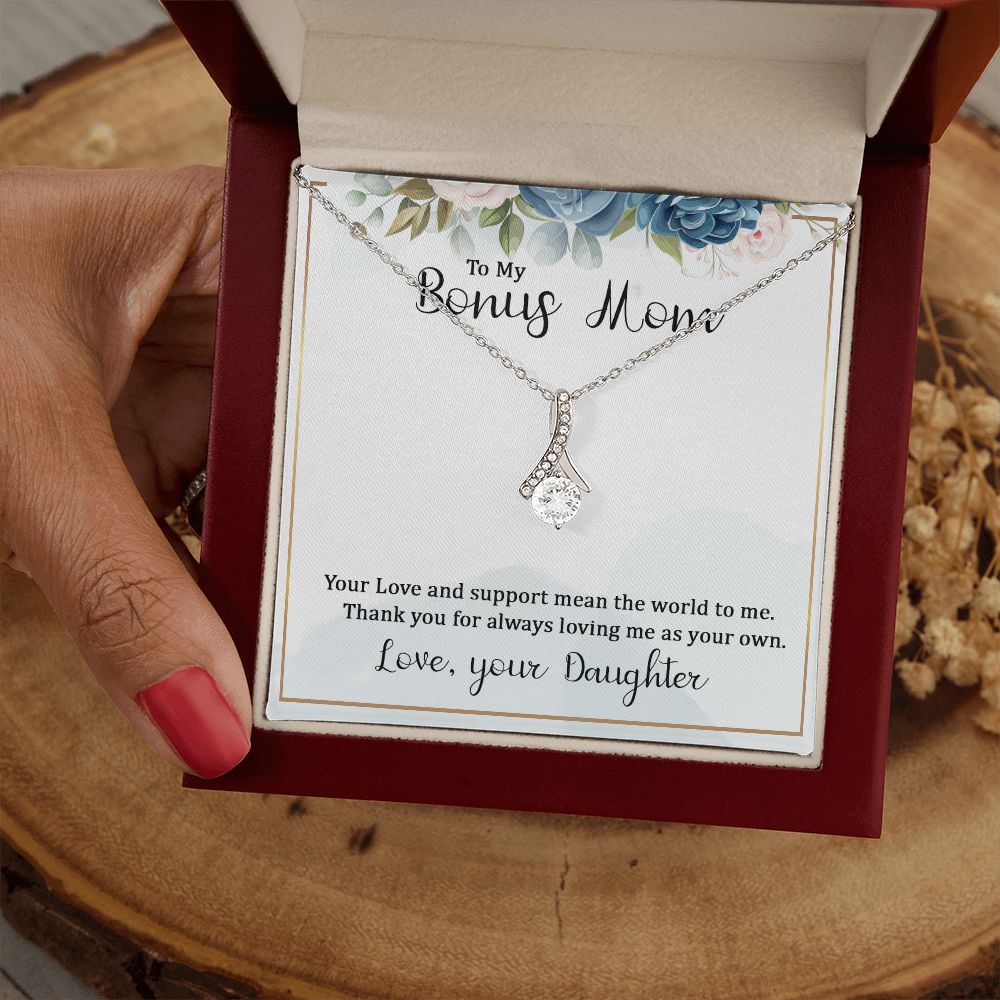 Mother Daughter Necklace as Daughter Gift from Mom, Mom Necklace as Christmas Gift for Mom from Son, Birthday Gift for Mother in Law Necklace, Bonus Mom Gifts for Step Mom Necklace6 Alluring Beauty Necklace