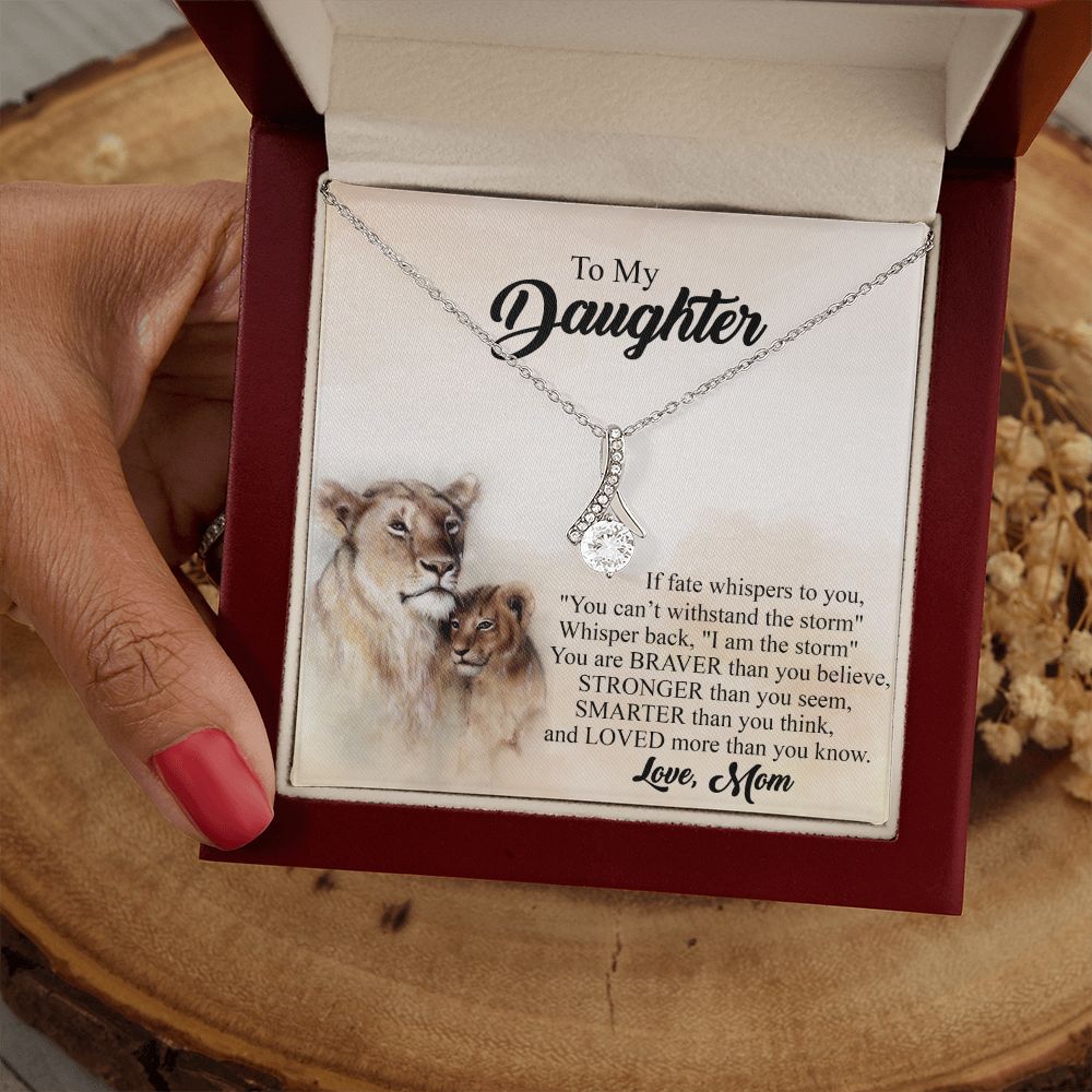 Mother Daughter Gift Ideas, To My Daughter Gift Necklace from Mom, Jewelry Pendant Present for Daughter, Birthday Christmas Gift Graduation Gifts for Daughters, Mother and Daughter Necklace 24 Alluring Beauty Necklace
