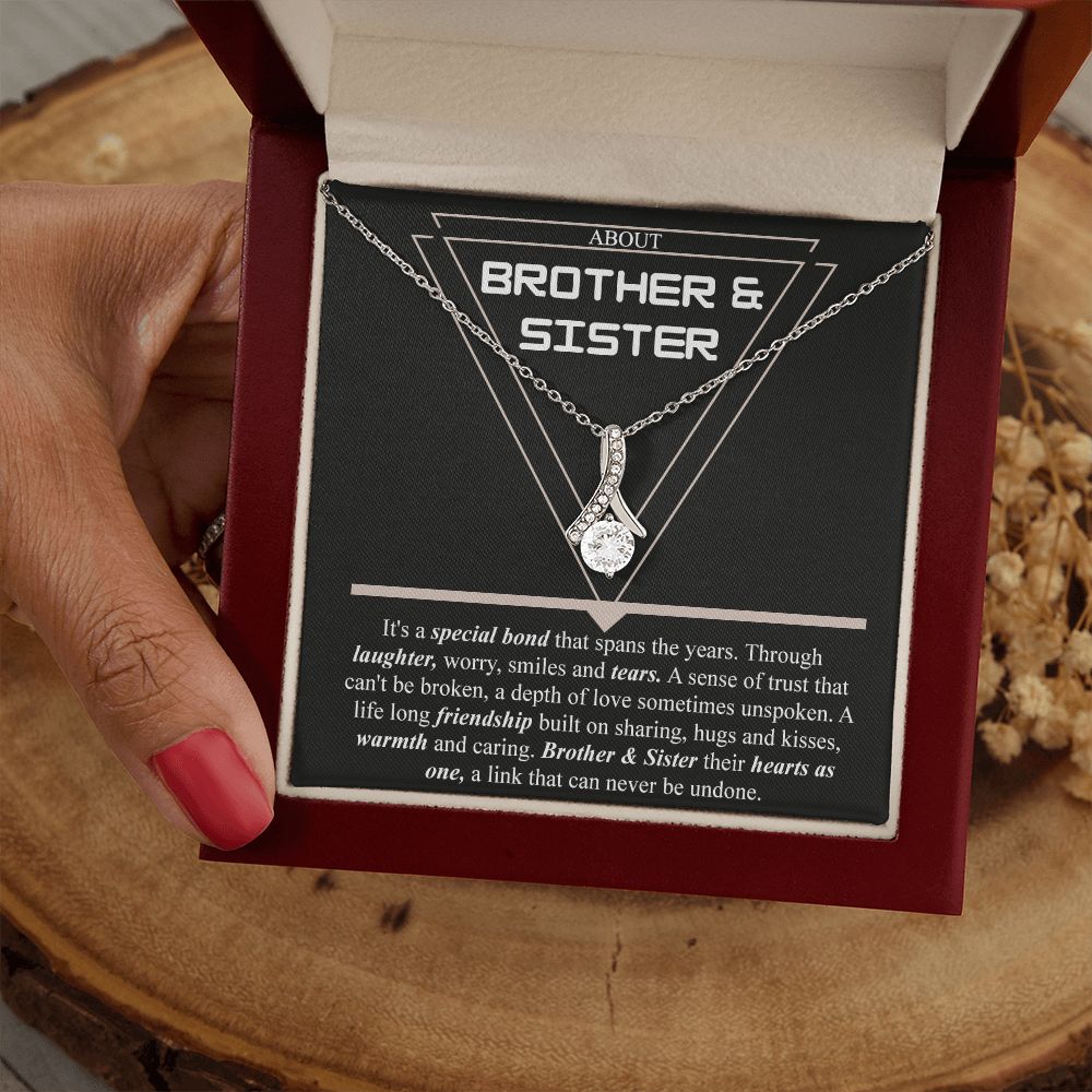 Brother & Sister Gift Necklace Cuban Link Chain Necklace Gift From Sister to Bro Alluring Beauty Necklace