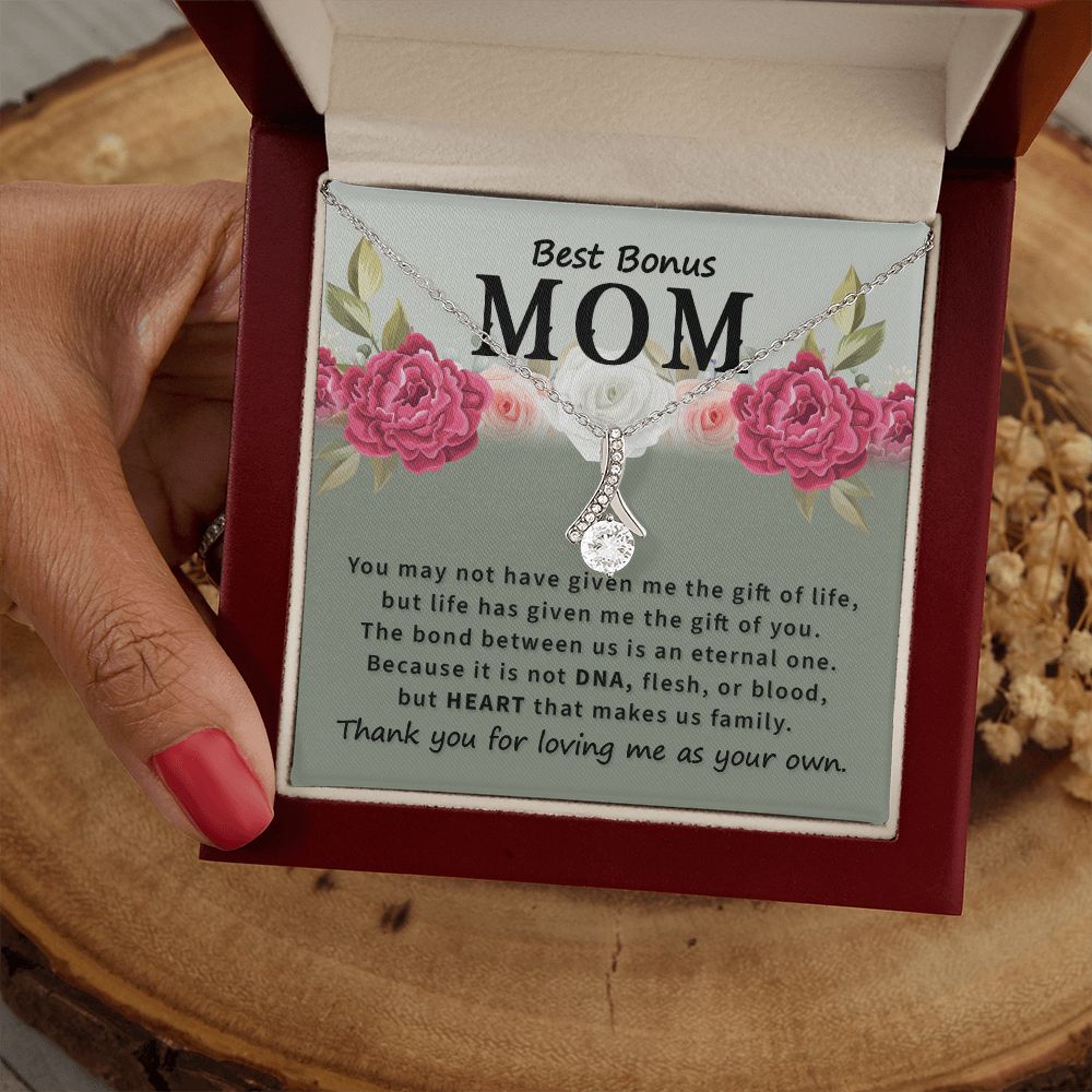 Mother Daughter Necklace as Daughter Gift from Mom, Mom Necklace as Christmas Gift for Mom from Son, Birthday Gift for Mother in Law Necklace, Bonus Mom Gifts for Step Mom Necklace2 Alluring Beauty Necklace