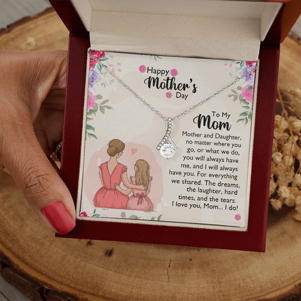 Mom Necklace Gifts for Mom from Daughter to Mom Gifts for Mothers Day from Daughter, To My Mom Necklace from Daughter to Mom Birthday Gifts Necklace with Message Card and Gift Box11 Alluring Beauty Necklace