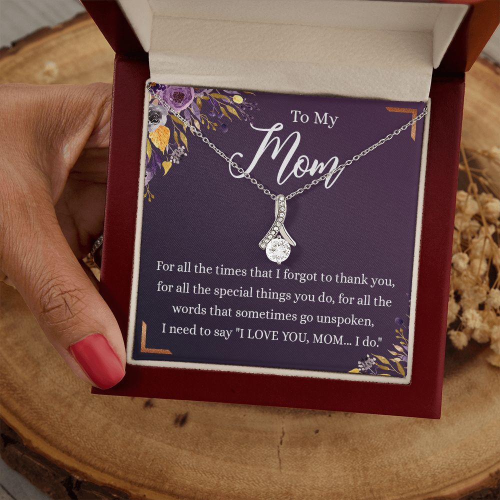 To My Mother Gift Necklace To Mom, Mother, Mommy, Momma from Child Special Mother Gift for Birthday Mothers Day Retriment Anniversary Hoiday Present for Mom Necklace for Women Alluring Beauty Necklace
