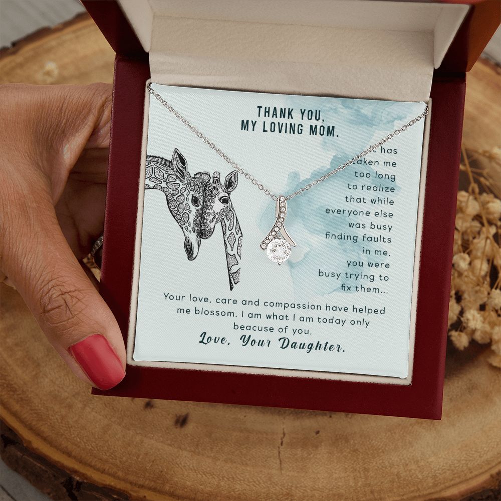 To My Thank You My Loving Mom Giraffe Necklace Pendant Gift From Mom Necklace Gift For To Daughter Birthday Daughter In Law Gift On Birthday Anniversary Gift 30821 Alluring Beauty Necklace