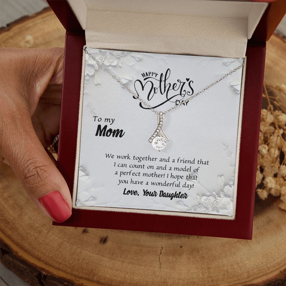 Mom Necklace Gifts for Mom from Daughter to Mom Gifts for Mothers Day from Daughter, To My Mom Necklace from Daughter to Mom Birthday Gifts Necklace with Message Card and Gift Box6 Alluring Beauty Necklace