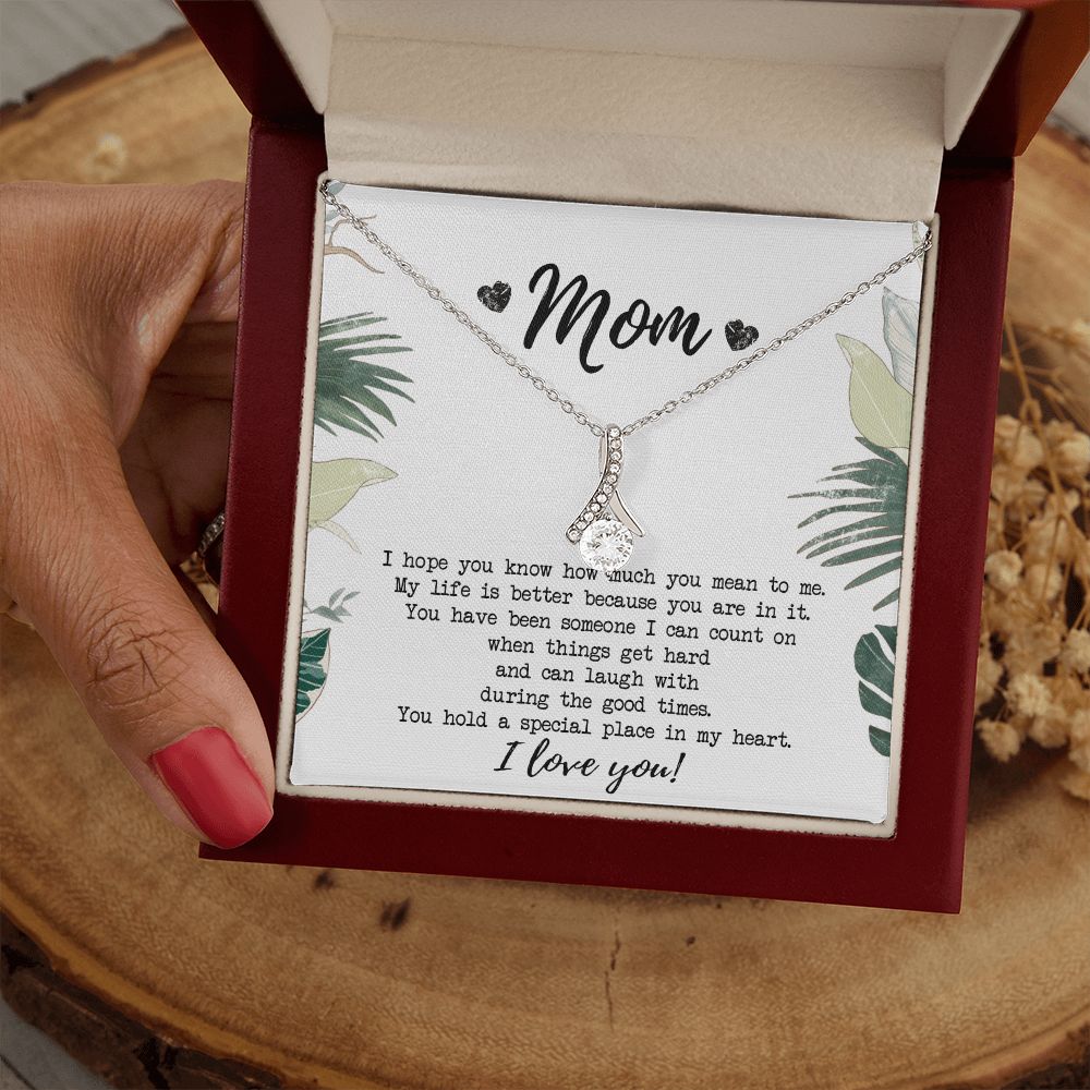 Mothers Day Gift, Gift for Mom, Birthday, Heart Necklace, Mother Daughter Necklace, Gifts for Mom from Daughter, from Son to Mom Alluring Beauty Necklace