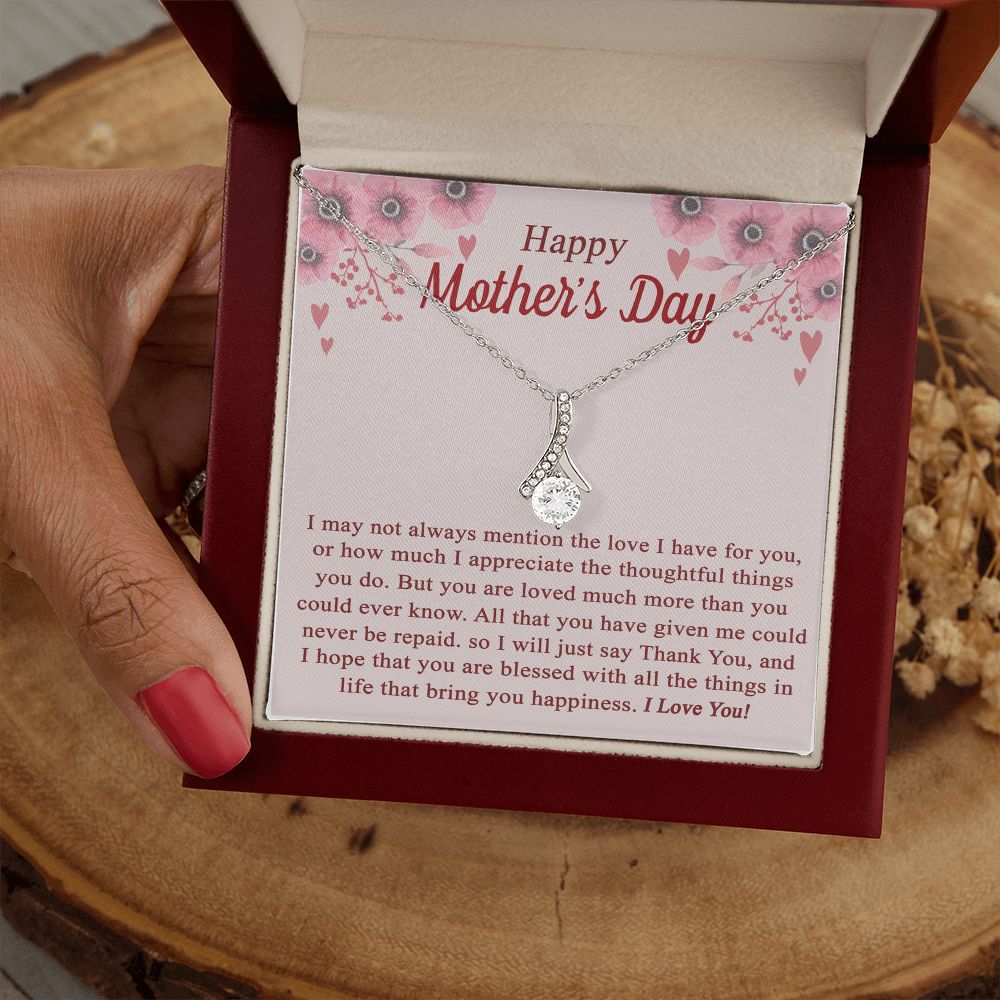 vTo My Mom Angel Mother Necklace Pendant Gift From Daughter Or Son With Message Card Gift For Mom Alluring Beauty Necklace