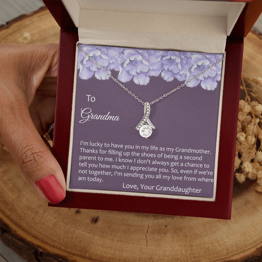 To My Grandma Necklace, Gift for Grandmother Necklace, Mothers Day Gift For Grandma Nana, Grandma Jewelry From Grandchildren GrandKids , Jewelry Box Gift For Grandma Grandmother21 Alluring Beauty Necklace