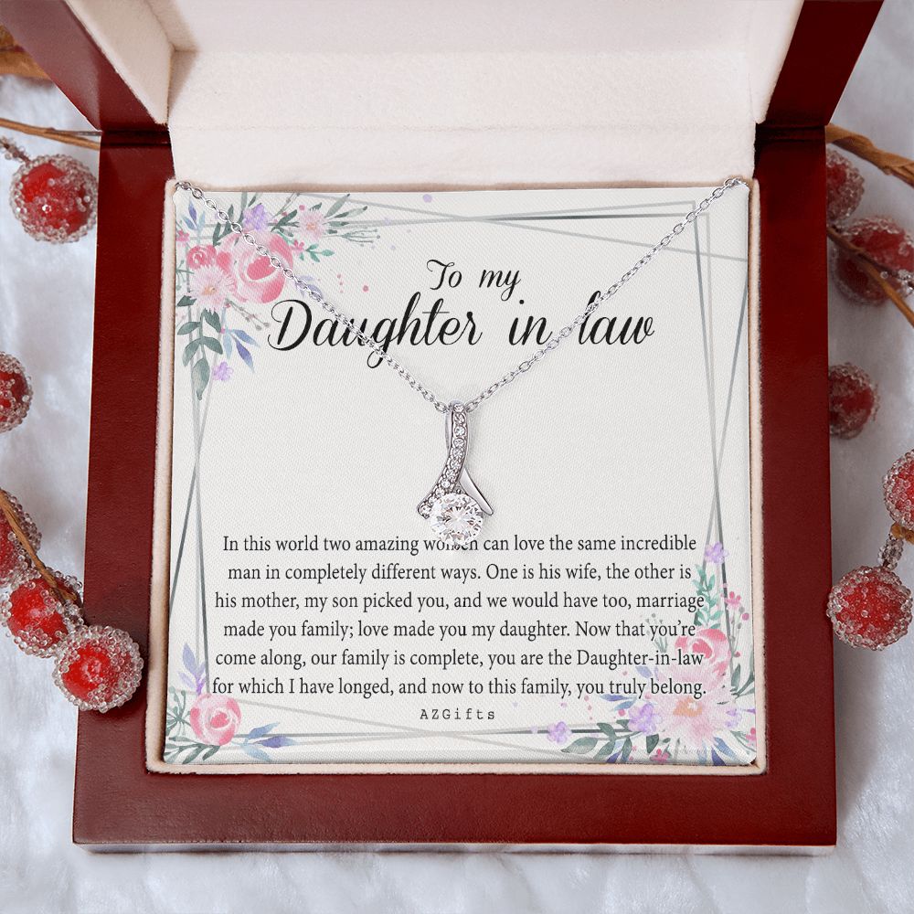 Daughter In Law Gifts Ideas, Daughter In Law Necklace, Gifts For Future Daughter In Law, Daughter In Law Birthday Gifts, Daughter-in-law Gifts From Mother In Law, Birthday Gifts For Daughter Alluring Beauty Necklace
