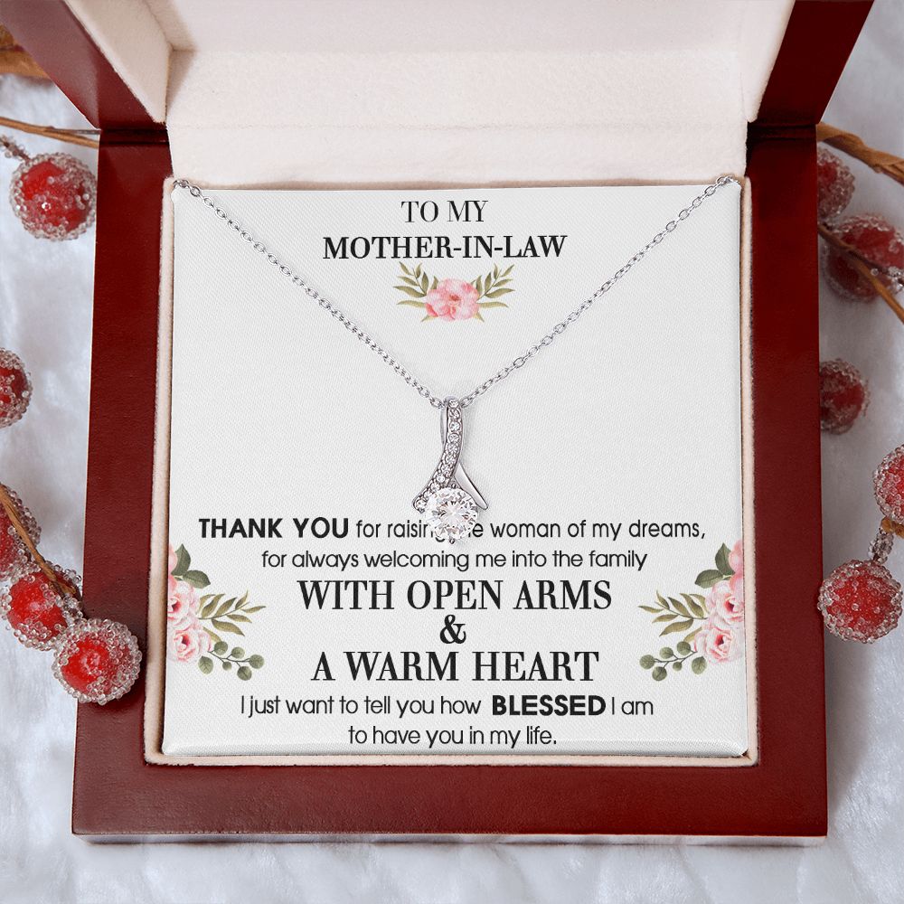 To My Mother-In-Law From Son-In-Law Thank You For Raising Alluring Beauty Necklace