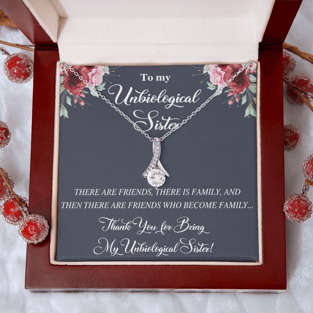 Unbiological Sister Alluring Beautiful Necklace, Best Friend Necklace, Soul Gift Alluring Beauty Necklace