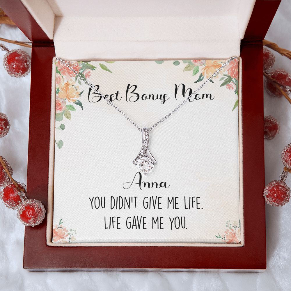 To My Stepmom Necklace from Stepdaughter Birthday Gifts for Stepmom Stepmother Gifts for Second Mom Gifts for Stepmom from Bonus Daughter Stepmom Gifts for Birthday Mothers Day 301 Alluring Beauty Necklace