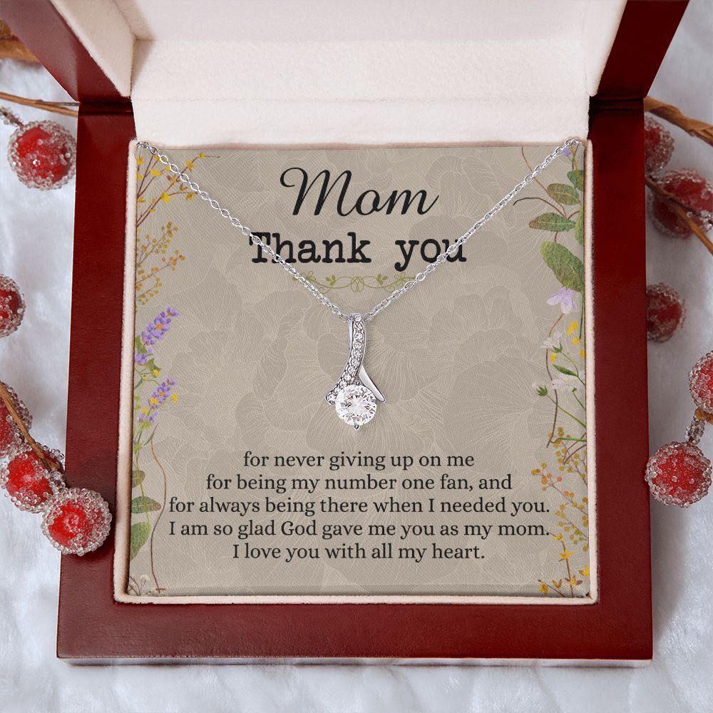 To My Mom Necklace, Thank you Mom Gift, Gift for Mom, Mother's Day Gift from Daughter, Mother Daughter gift, Gift from child, Gift for Mom, Mothers Day Necklace for Women Alluring Beauty Necklace