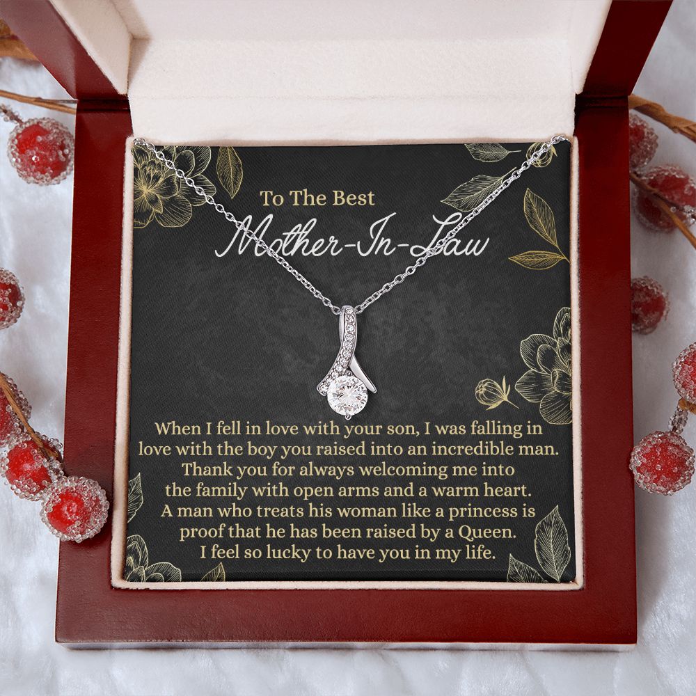 Mother In Law Gift, Cute Mother In Law Gifts Christmas, Unique Gift for Mother In Law Birthday, Best Mother In Law Gift, Mother-In-Law Gift Alluring Beauty Necklace