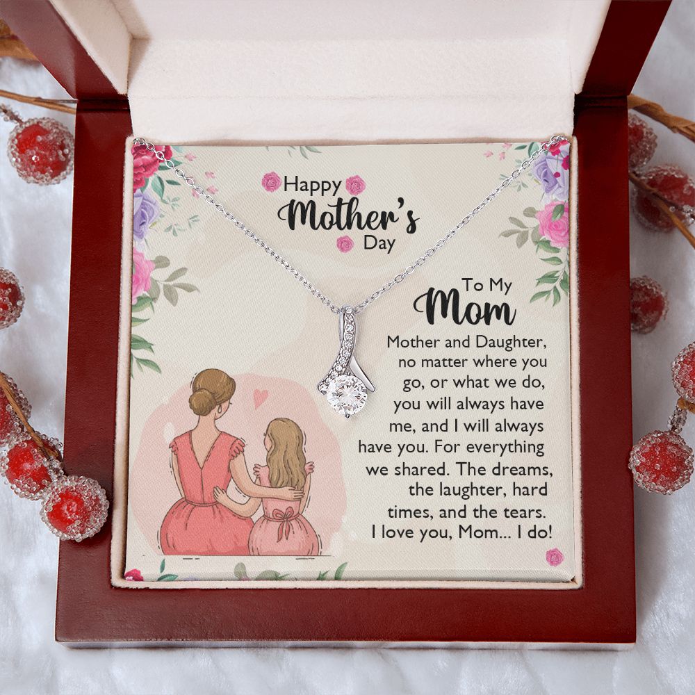 Mom Necklace Gifts for Mom from Daughter to Mom Gifts for Mothers Day from Daughter, To My Mom Necklace from Daughter to Mom Birthday Gifts Necklace with Message Card and Gift Box11 Alluring Beauty Necklace