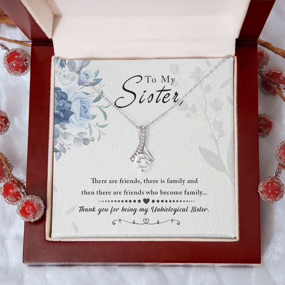Unbiological Sister - Friends who become family Alluring Beauty Necklace