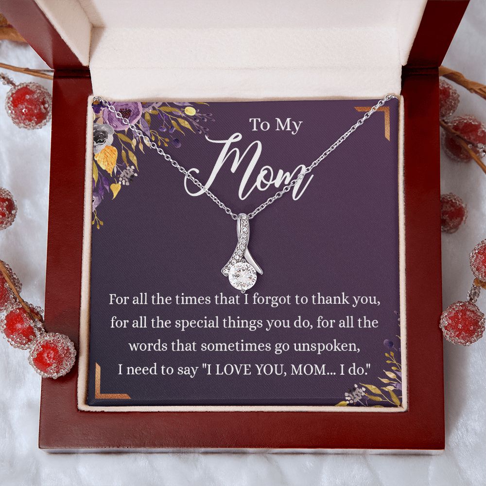 To My Mother Gift Necklace To Mom, Mother, Mommy, Momma from Child Special Mother Gift for Birthday Mothers Day Retriment Anniversary Hoiday Present for Mom Necklace for Women Alluring Beauty Necklace