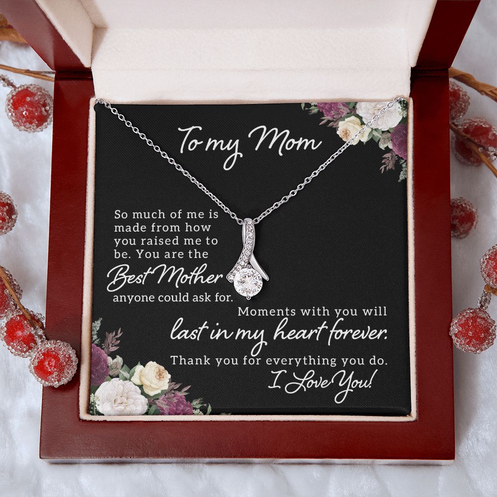 Mom Necklace Gifts for Mom from Daughter to Mom Gifts for Mothers Day from Daughter, To My Mom Necklace from Daughter to Mom Birthday Gifts Necklace with Message Card and Gift Box18 Alluring Beauty Necklace