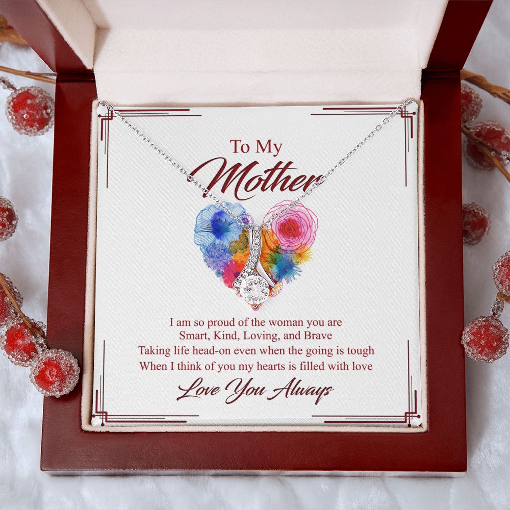 To My Mom Necklace, Gift For Mom, Mother's Day Gift from Daughter, Mom Jewelry Gift for Mothers Day, Birthday Gift for Mother, Moms Gift from Daughter Son, Necklace for Mom Mother 8 Alluring Beauty Necklace