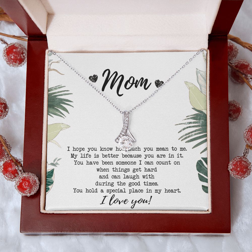 Mothers Day Gift, Gift for Mom, Birthday, Heart Necklace, Mother Daughter Necklace, Gifts for Mom from Daughter, from Son to Mom Alluring Beauty Necklace