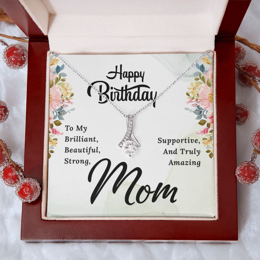 Mom Necklace Gifts for Mom from Daughter to Mom Gifts for Mothers Day from Daughter, To My Mom Necklace from Daughter to Mom Birthday Gifts Necklace with Message Card and Gift Box2229 Alluring Beauty Necklace