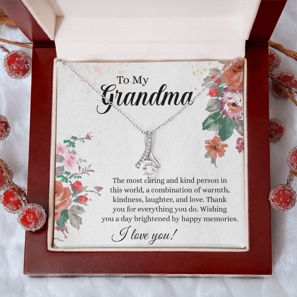 To My Grandma Necklace, Gift for Grandmother Necklace, Mothers Day Gift For Grandma Nana, Grandma Jewelry From Grandchildren GrandKids , Jewelry Box Gift For Grandma Grandmother3 Alluring Beauty Necklace