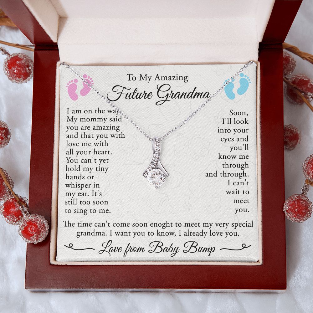 To My Grandmother Necklace, Gift for Grandmother Necklace, Mothers Day Gift For Grandma Nana, Grandma Jewelry From Grandchildren GrandKids , Jewelry Box Gift For Grandma Grandmother4 Alluring Beauty Necklace