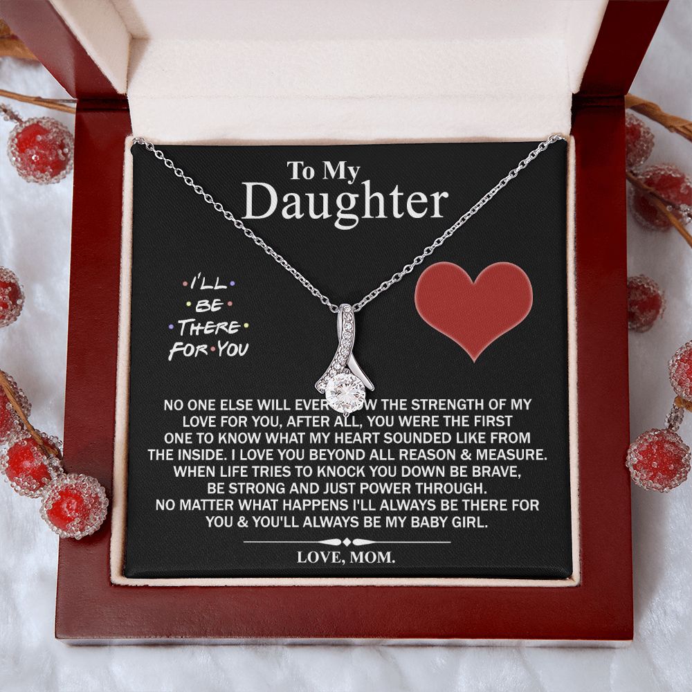 Mother Daughter Gift Ideas, To My Daughter Gift Necklace from Mom, Jewelry Pendant Present for Daughter, Birthday Christmas Gift Graduation Gifts for Daughters, Mother and Daughter Necklace 2138 Alluring Beauty Necklace