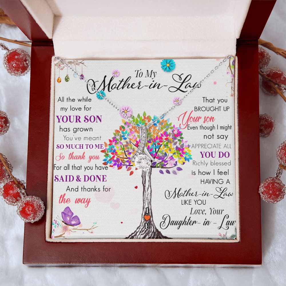 Mother in Law Necklace, Jewelry for Women, Future Mother in Law Gifts from Daughter in Law, Mother of Bride Gifts For Mother in Law, Birthday Gifts For Mother In Law From Daughter In Law72323 Alluring Beauty Necklace