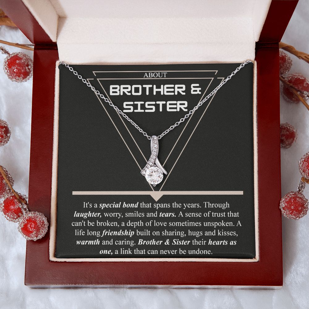 Brother & Sister Gift Necklace Cuban Link Chain Necklace Gift From Sister to Bro Alluring Beauty Necklace