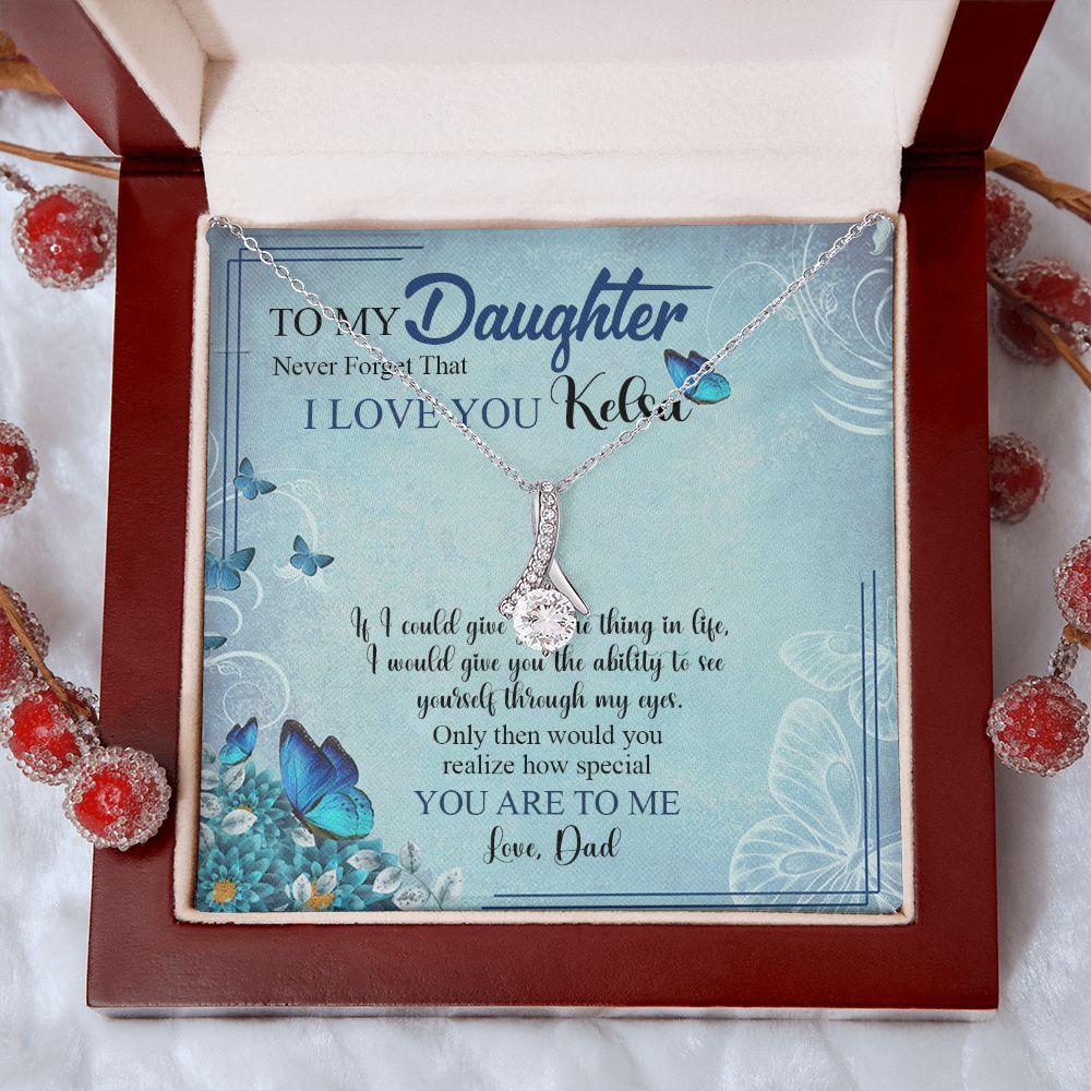 Mother Daughter Gift Ideas, To My Daughter Gift Necklace from Mom, Jewelry Pendant Present for Daughter, Birthday Christmas Gift Graduation Gifts for Daughters, Mother and Daughter Necklace 21 Alluring Beauty Necklace