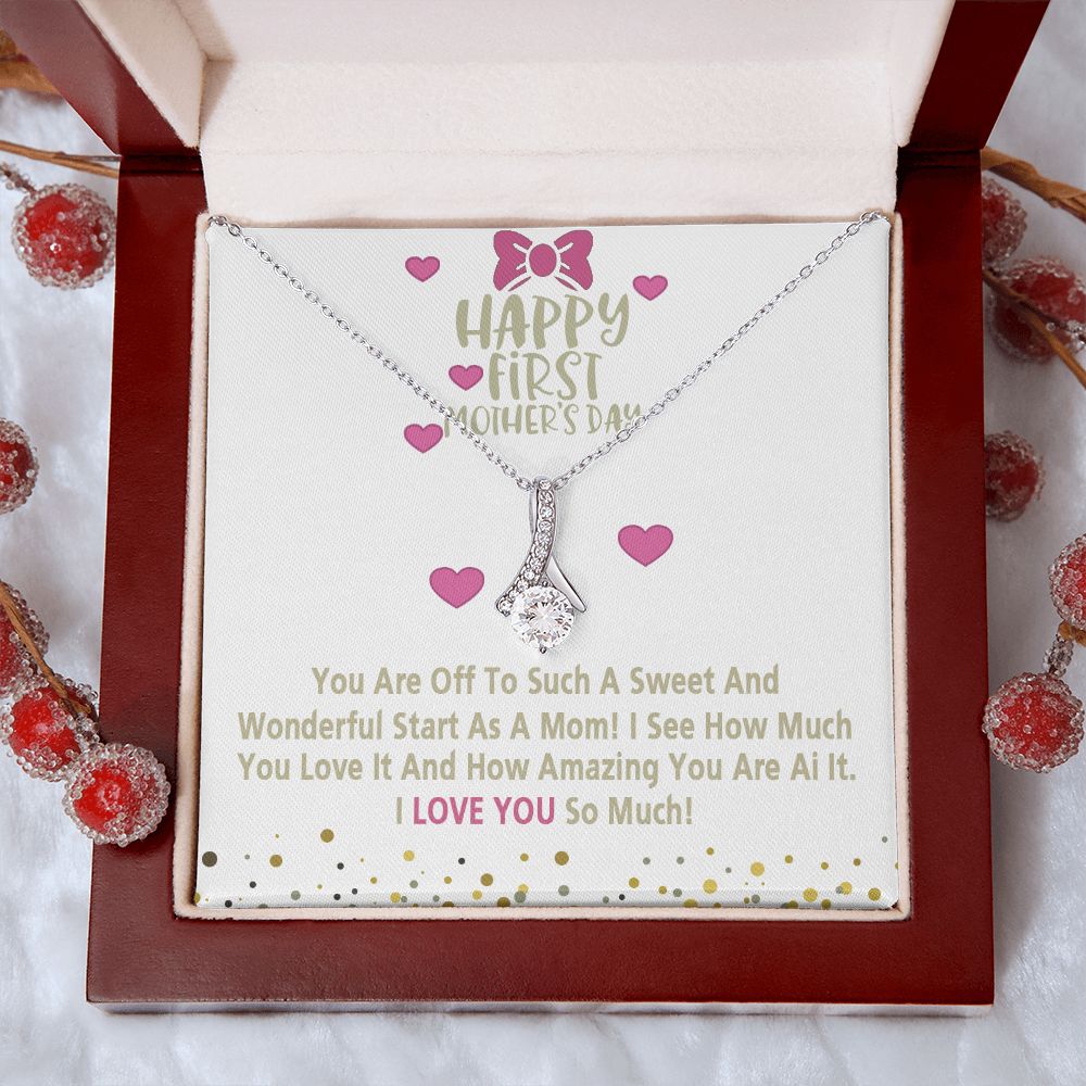 Mom Necklace Gifts for Mom from Daughter to Mom Gifts for Mothers Day from Daughter, To My Mom Necklace from Daughter to Mom Birthday Gifts Necklace with Message Card and Gift Box15 Alluring Beauty Necklace
