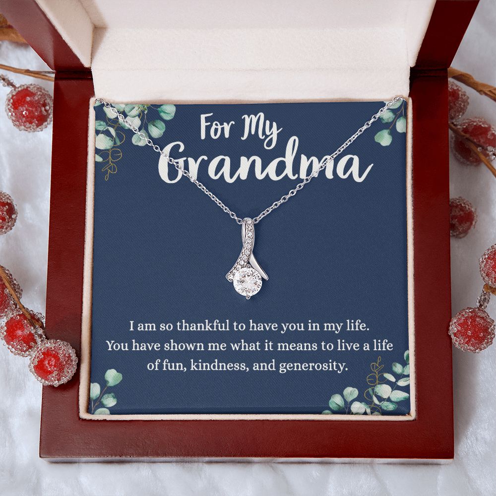 To My Grandma Necklace, Gift for Grandmother Necklace, Mothers Day Gift For Grandma Nana, Grandma Jewelry From Grandchildren GrandKids , Jewelry Box Gift For Grandma Grandmother4 Alluring Beauty Necklace