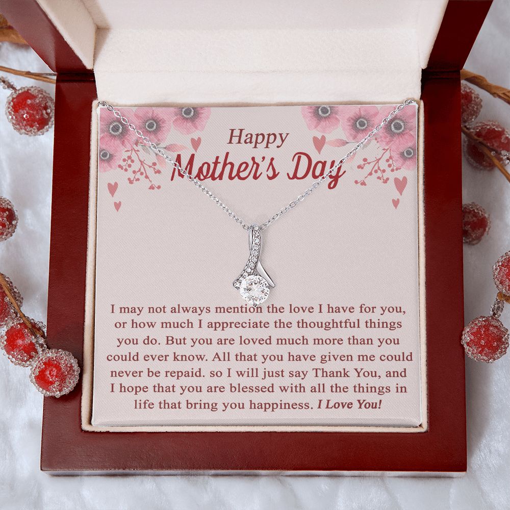 vTo My Mom Angel Mother Necklace Pendant Gift From Daughter Or Son With Message Card Gift For Mom Alluring Beauty Necklace
