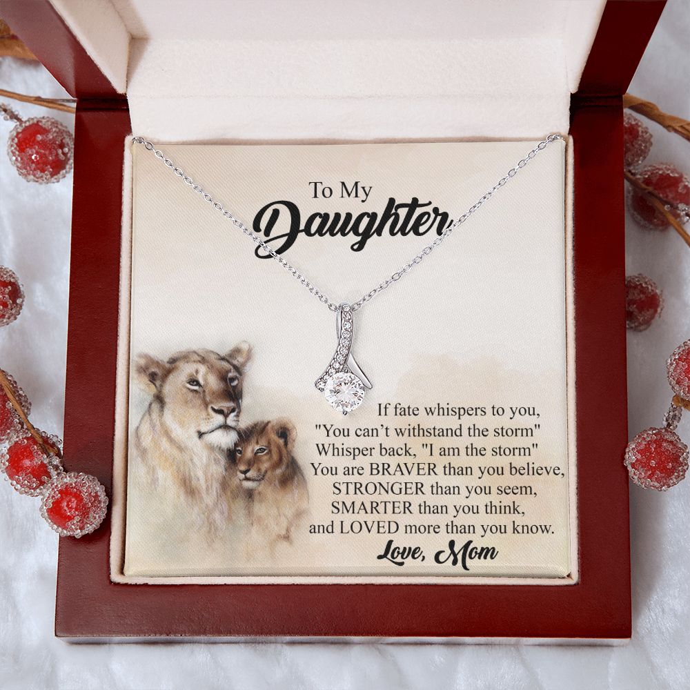 Mother Daughter Gift Ideas, To My Daughter Gift Necklace from Mom, Jewelry Pendant Present for Daughter, Birthday Christmas Gift Graduation Gifts for Daughters, Mother and Daughter Necklace 24 Alluring Beauty Necklace